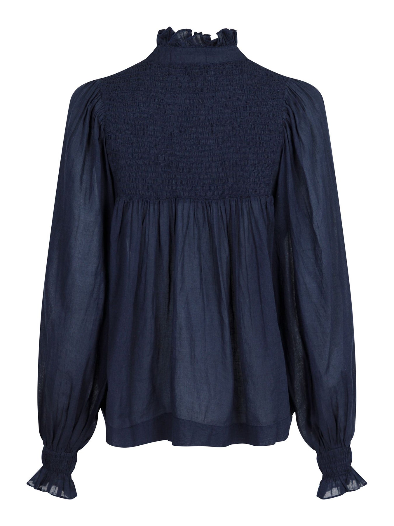 Jill S Voile Blouse - Navy