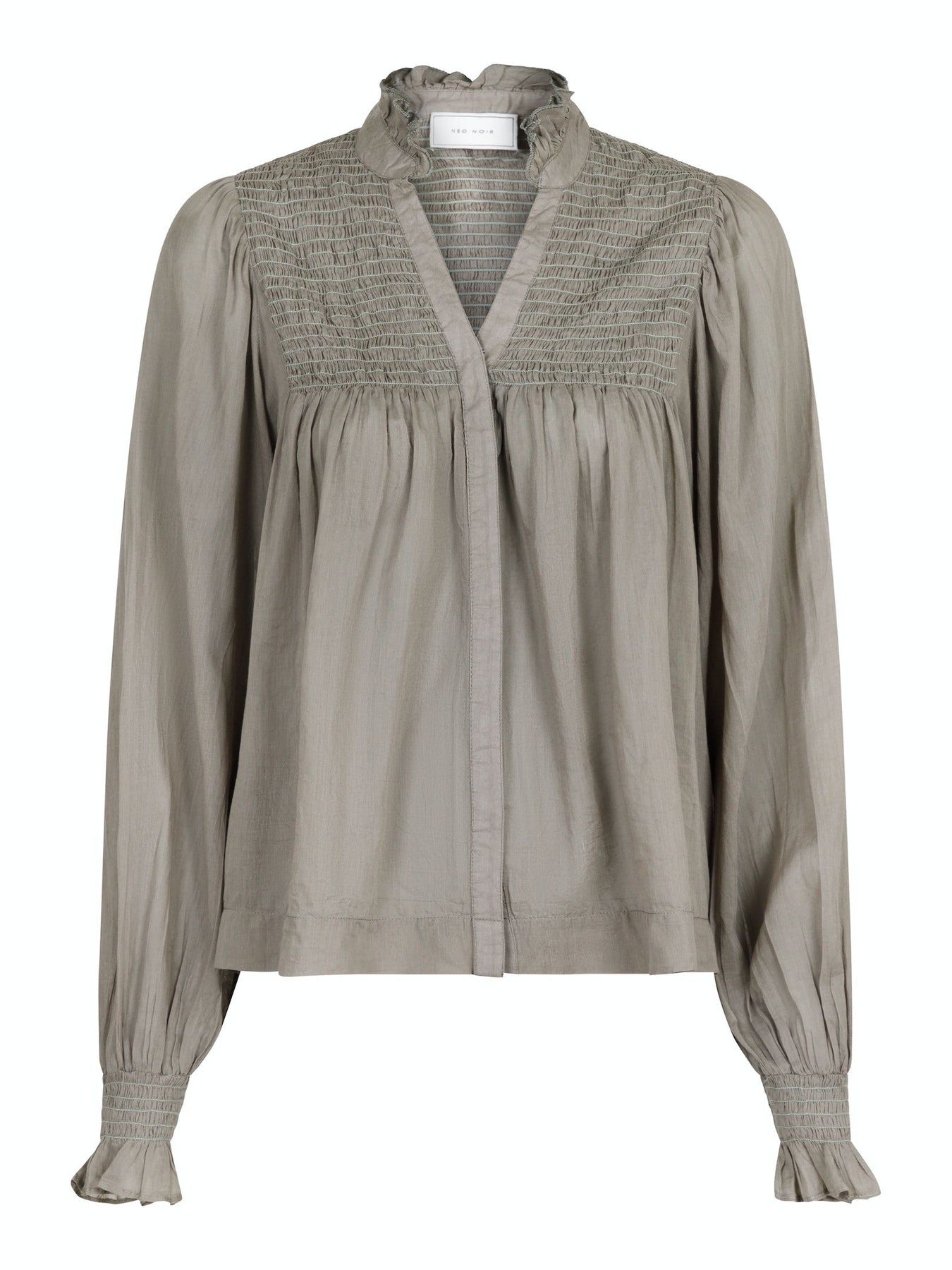 Jill S Voile Blouse - Smoke Green