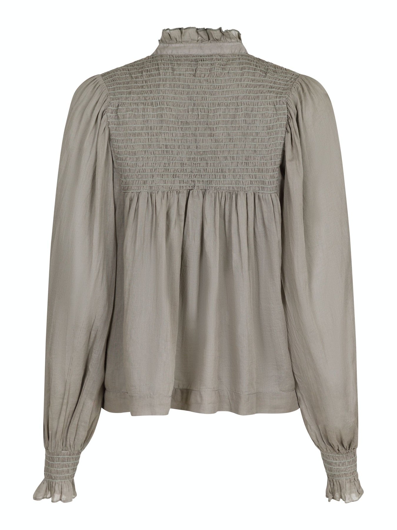 Jill S Voile Blouse - Smoke Green