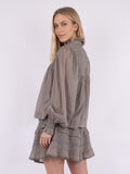 Jill S Voile Blouse - Smoke Green