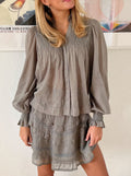 Jill S Voile Blouse - Smoke Green