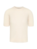 Mohair Sweater W/Short Sleeve - Almond Milk