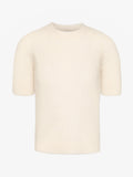 Mohair Sweater W/Short Sleeve - Almond Milk