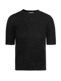 Mohair Sweater W/Short Sleeve - Black