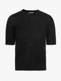 Mohair Sweater W/Short Sleeve - Black