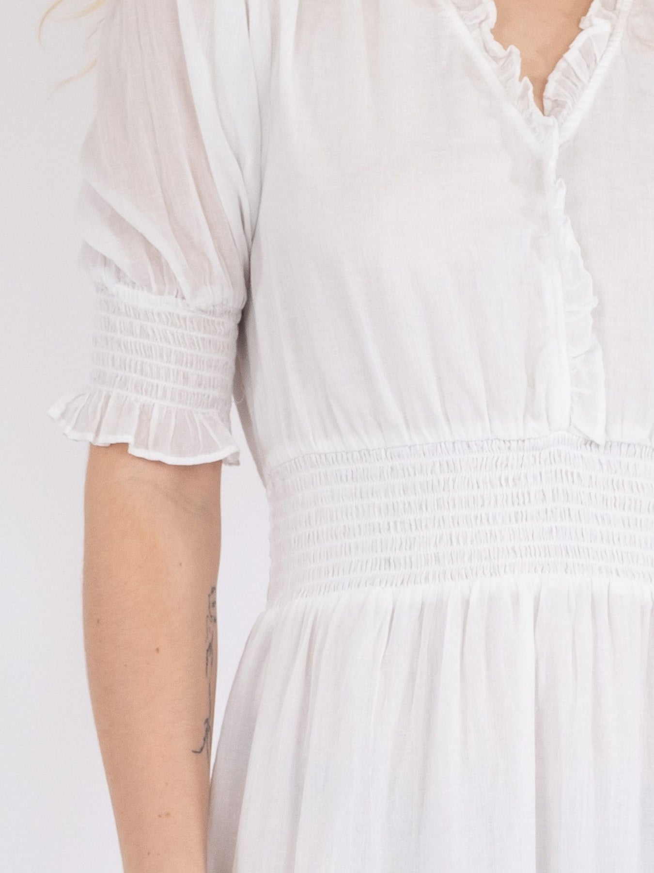 Sophie S Voile Dress - Vit