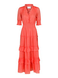 Sophie S Voile Dress - Coral