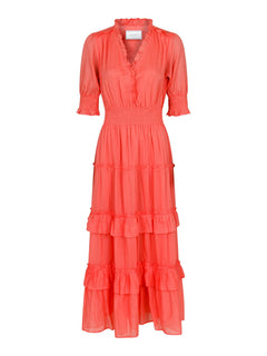 Sophie S Voile Dress - Coral
