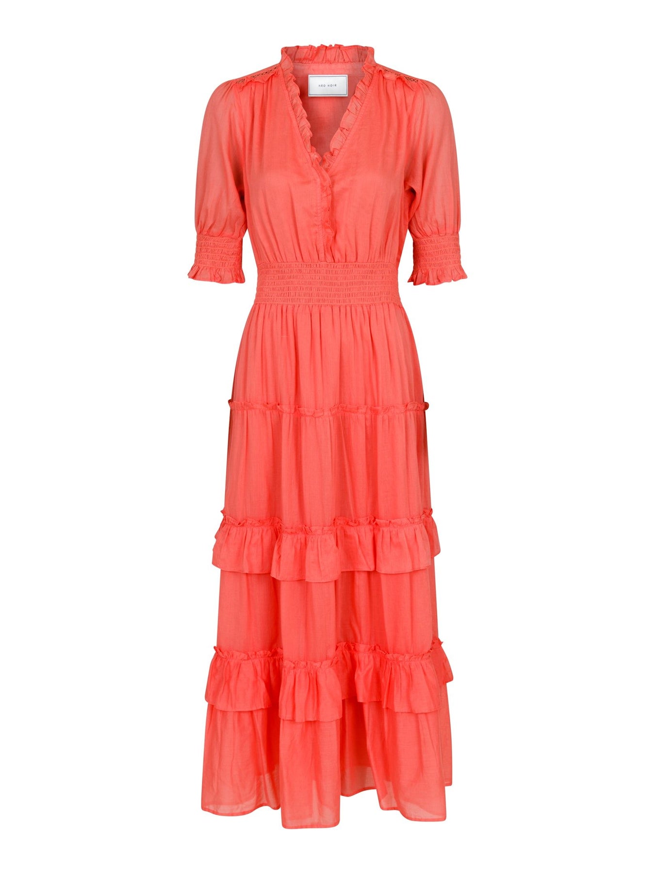 Sophie S Voile Dress - Coral
