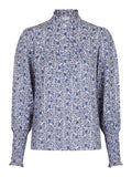 Karia Botanical Blouse - Blue