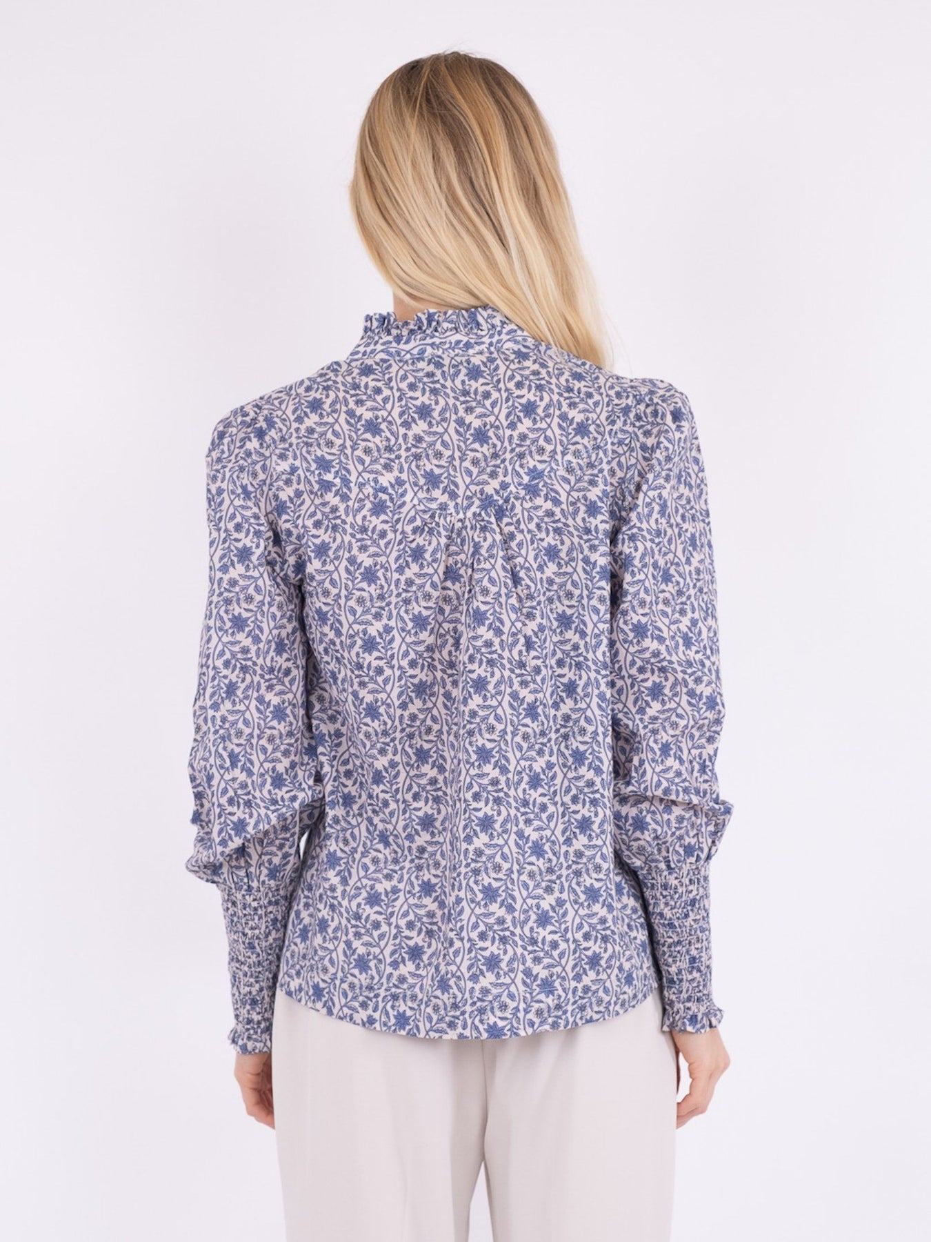 Karia Botanical Blouse - Blue