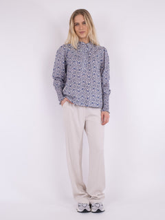 Karia Botanical Blouse - Blue
