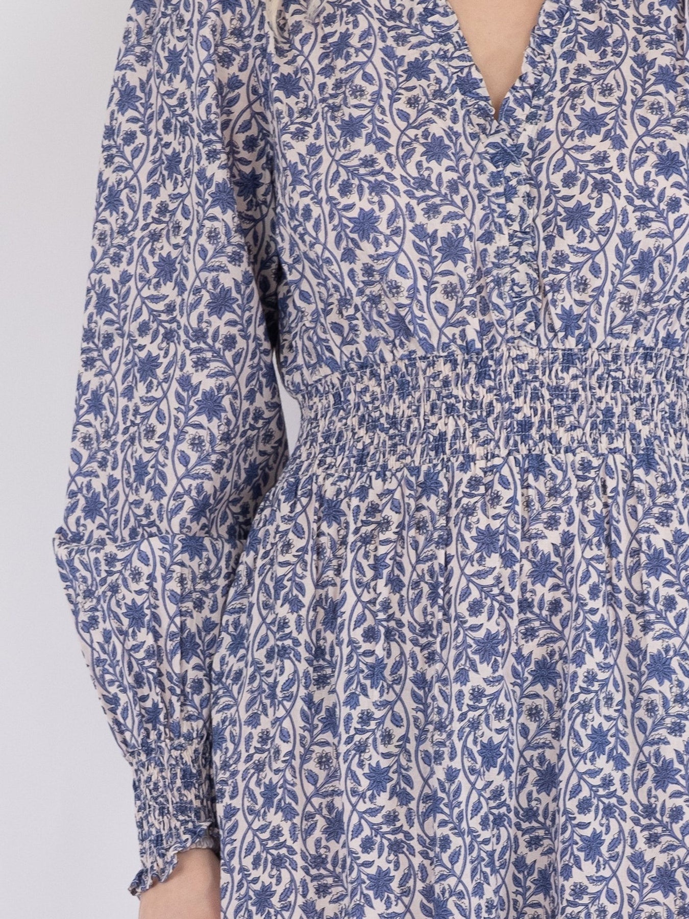 Olivia Botanical Dress - Blue
