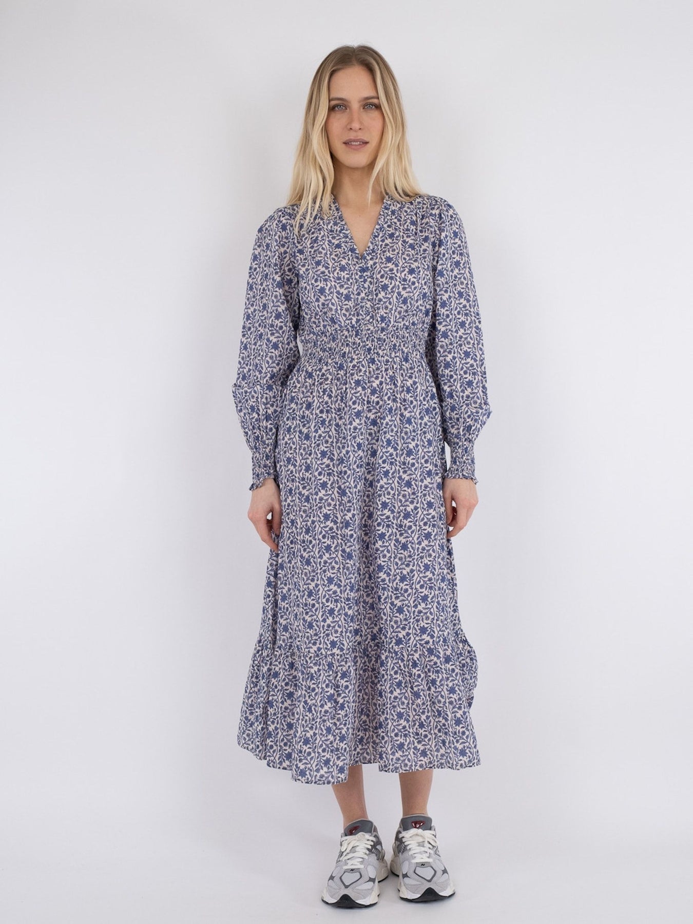 Olivia Botanical Dress - Blue