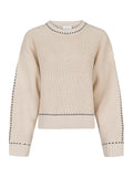 Detri Soft Knit Blouse - Sand