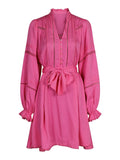 Ditte Satin Dress - Pink