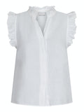 Siona Linen Top - White