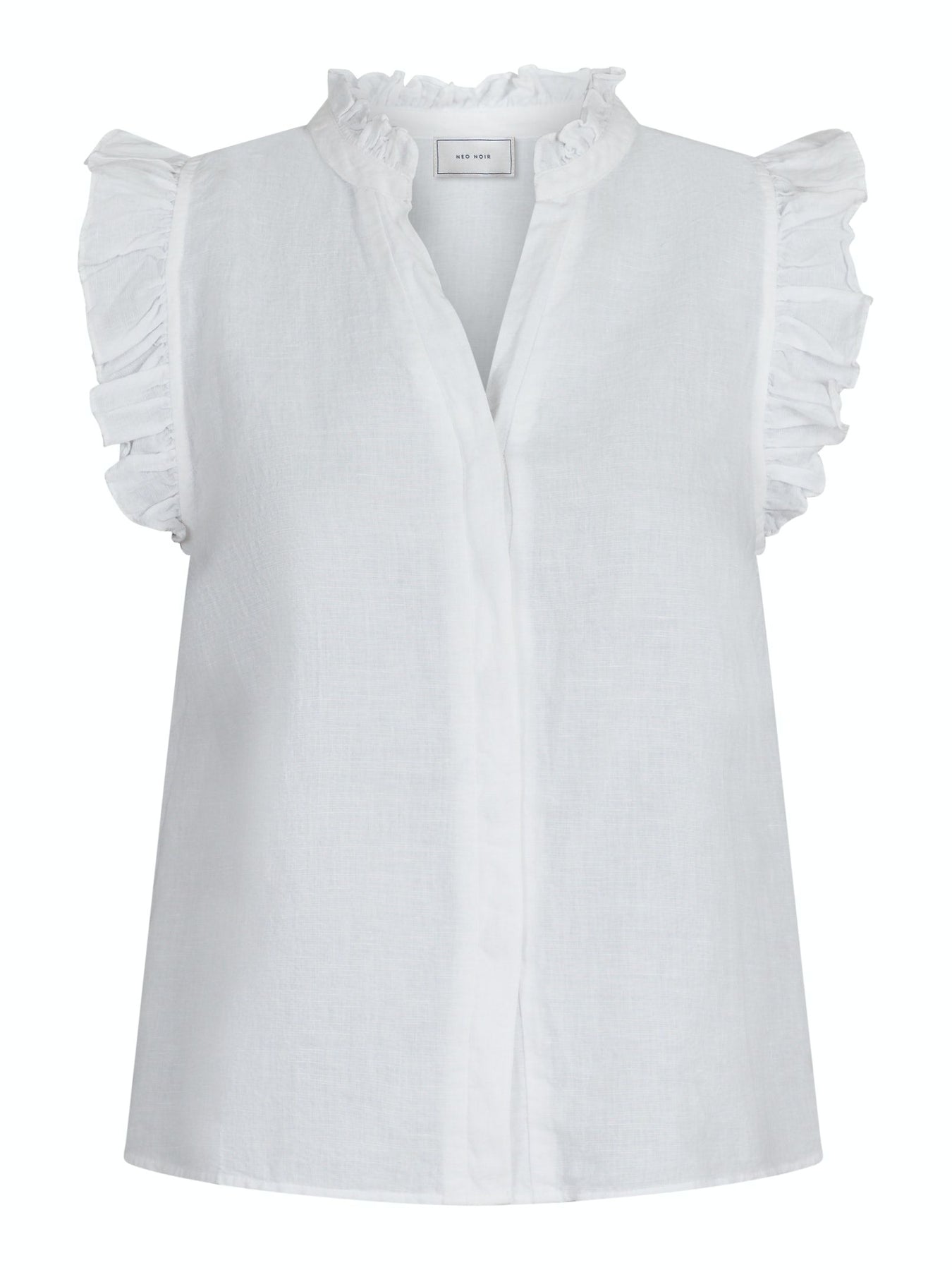 Siona Linen Top - White