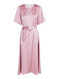 Benita Heavy Sateen Dress - Rose