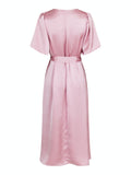 Benita Heavy Sateen Dress - Rose