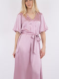 Benita Heavy Sateen Dress - Rose