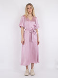 Benita Heavy Sateen Dress - Rose