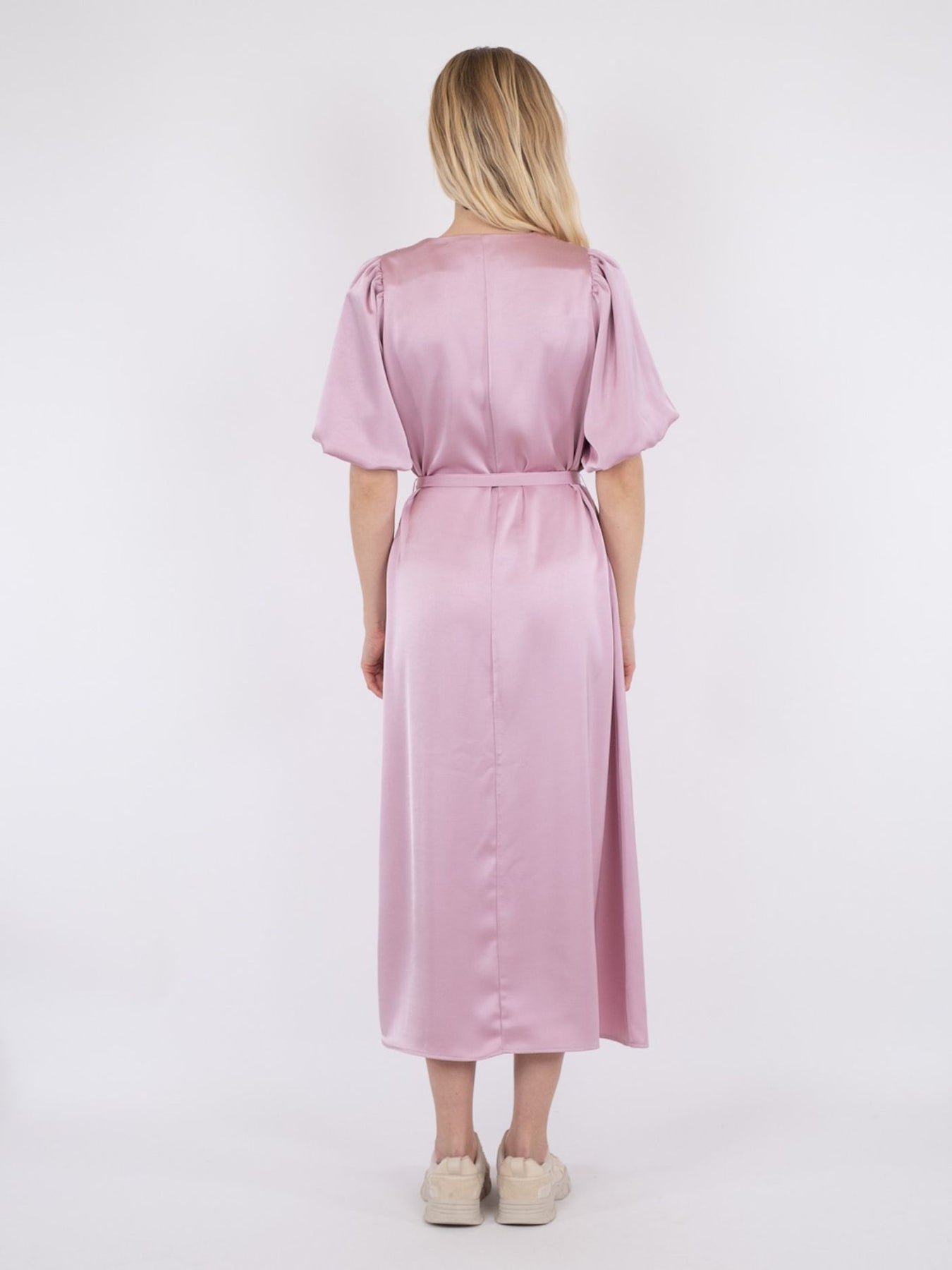 Benita Heavy Sateen Dress - Rose