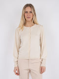 Rose Solid Knit Cardigan - Creme