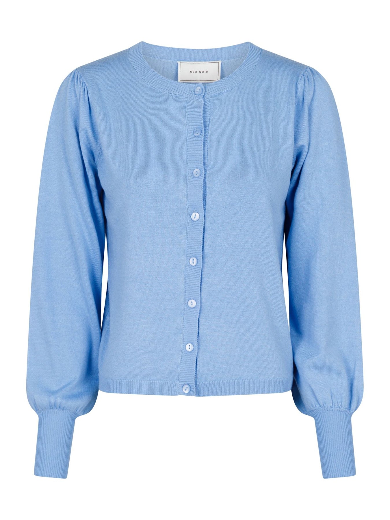Rose Solid Knit Cardigan - Sky Blue