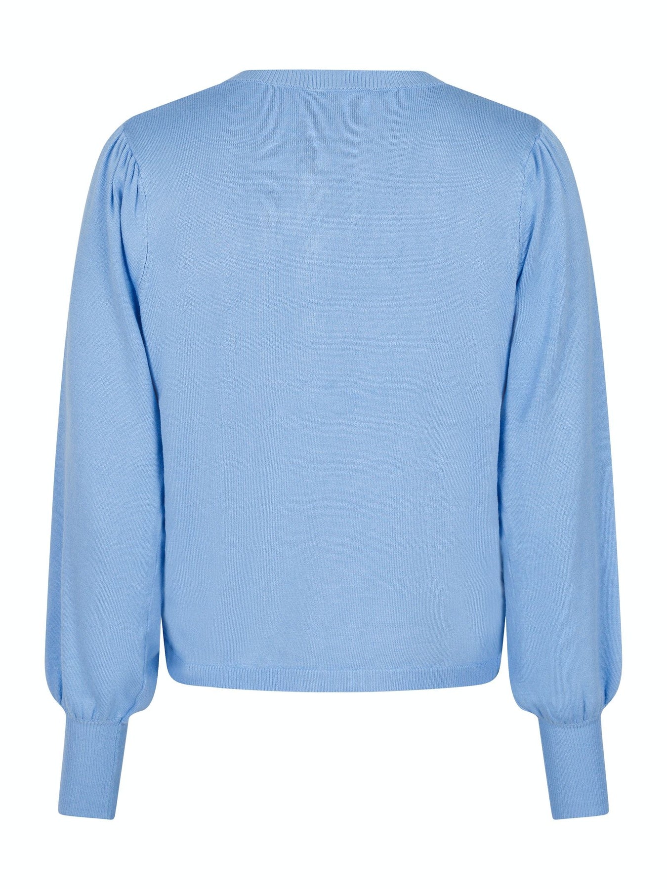 Rose Solid Knit Cardigan - Sky Blue