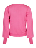 Magdalena Solid Knit Blouse - Pink