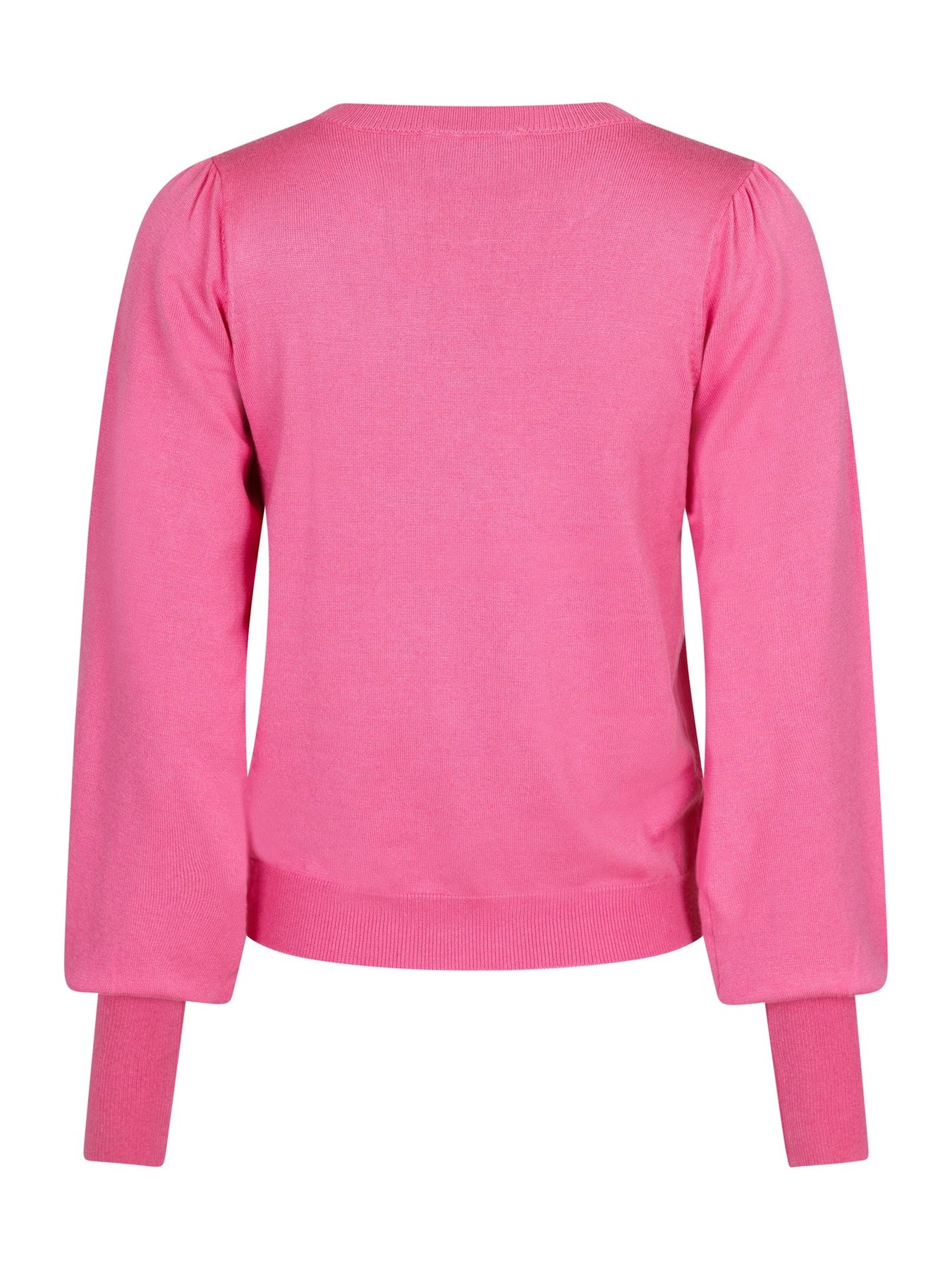 Magdalena Solid Knit Blouse - Pink