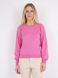 Magdalena Solid Knit Blouse - Pink
