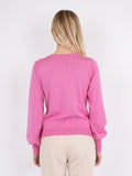 Magdalena Solid Knit Blouse - Pink