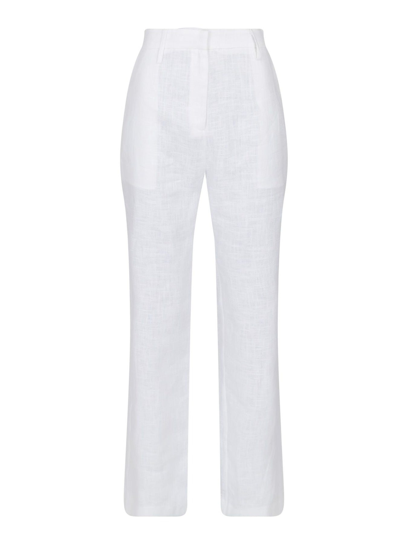 Alice Heavy Linen Pants - White