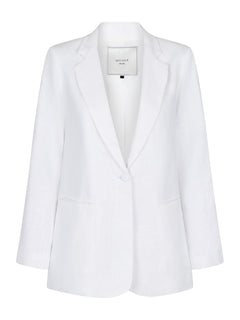 Ivery Heavy Linen Blazer - White