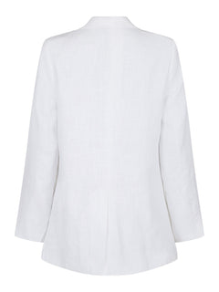 Ivery Heavy Linen Blazer - White