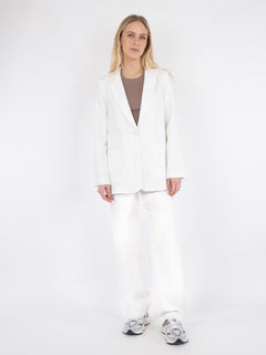 Ivery Heavy Linen Blazer - White