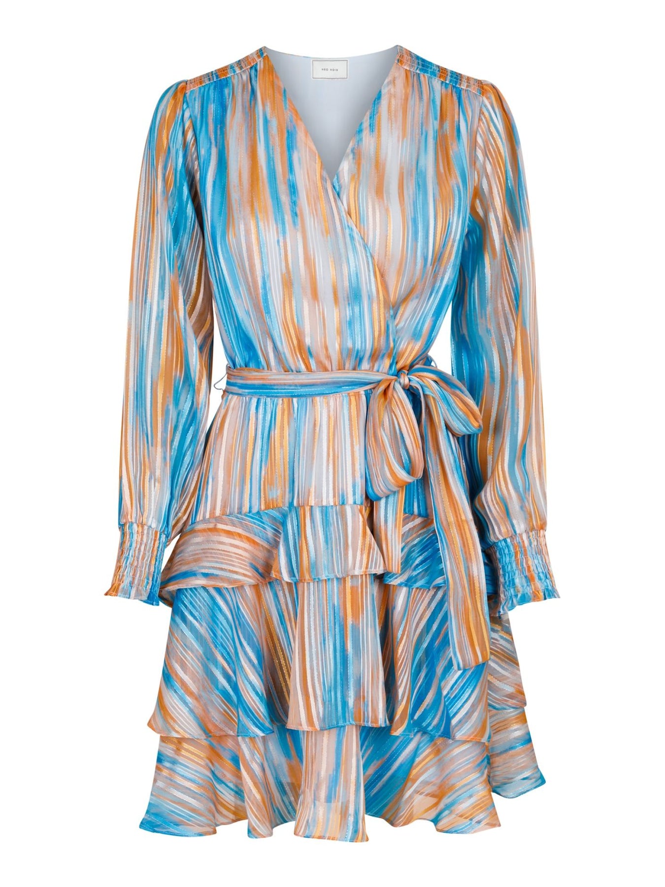 Dennie Blurred Stripe Dress - Blue