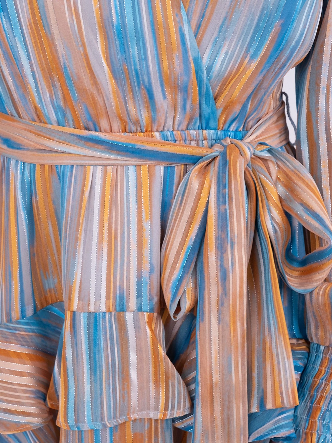 Dennie Blurred Stripe Dress - Blue