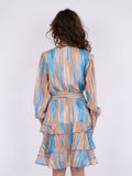 Dennie Blurred Stripe Dress - Blue