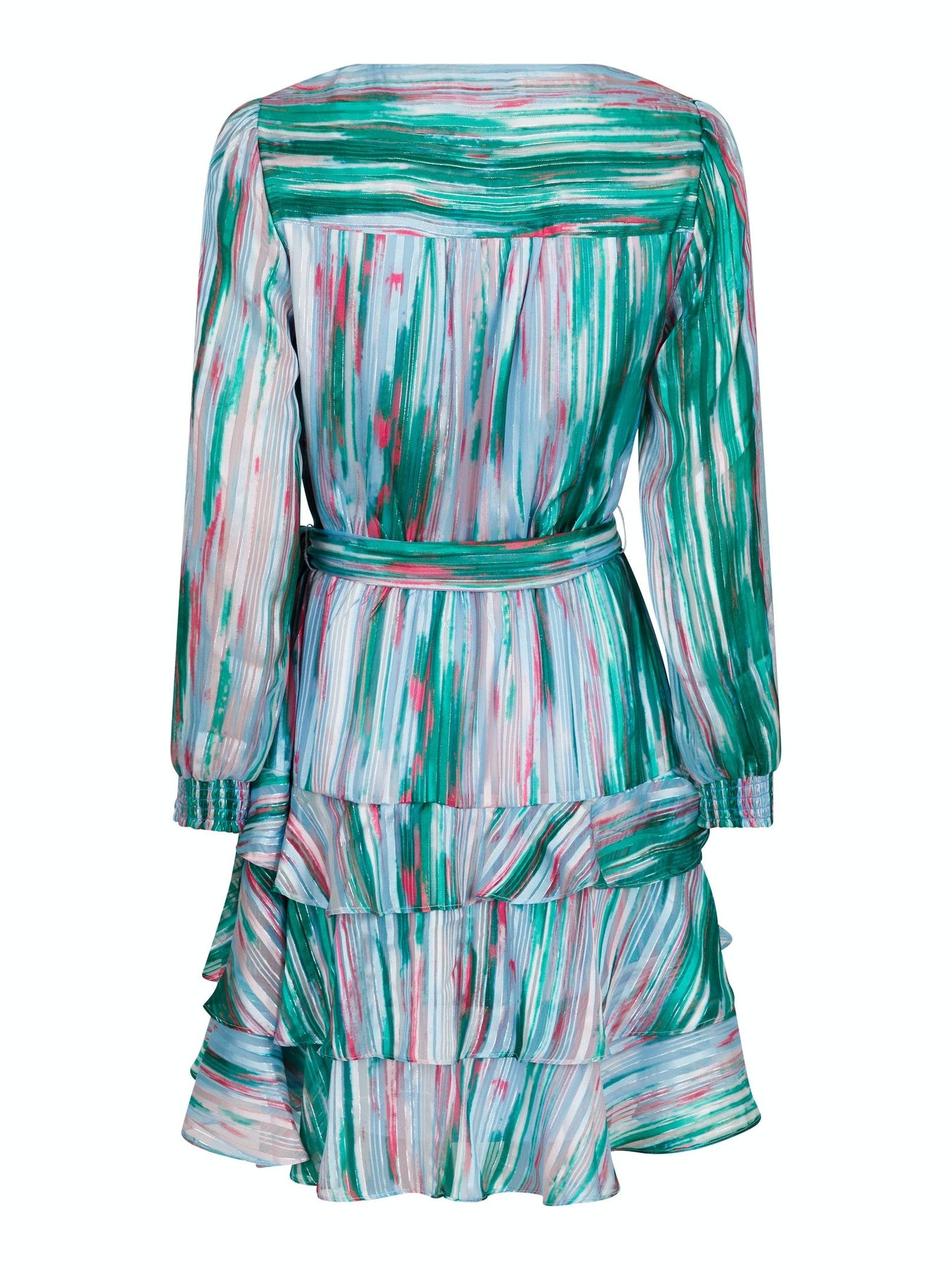 Dennie Blurred Stripe Dress - Green