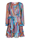 Dennie Blurred Stripe Dress - Pink