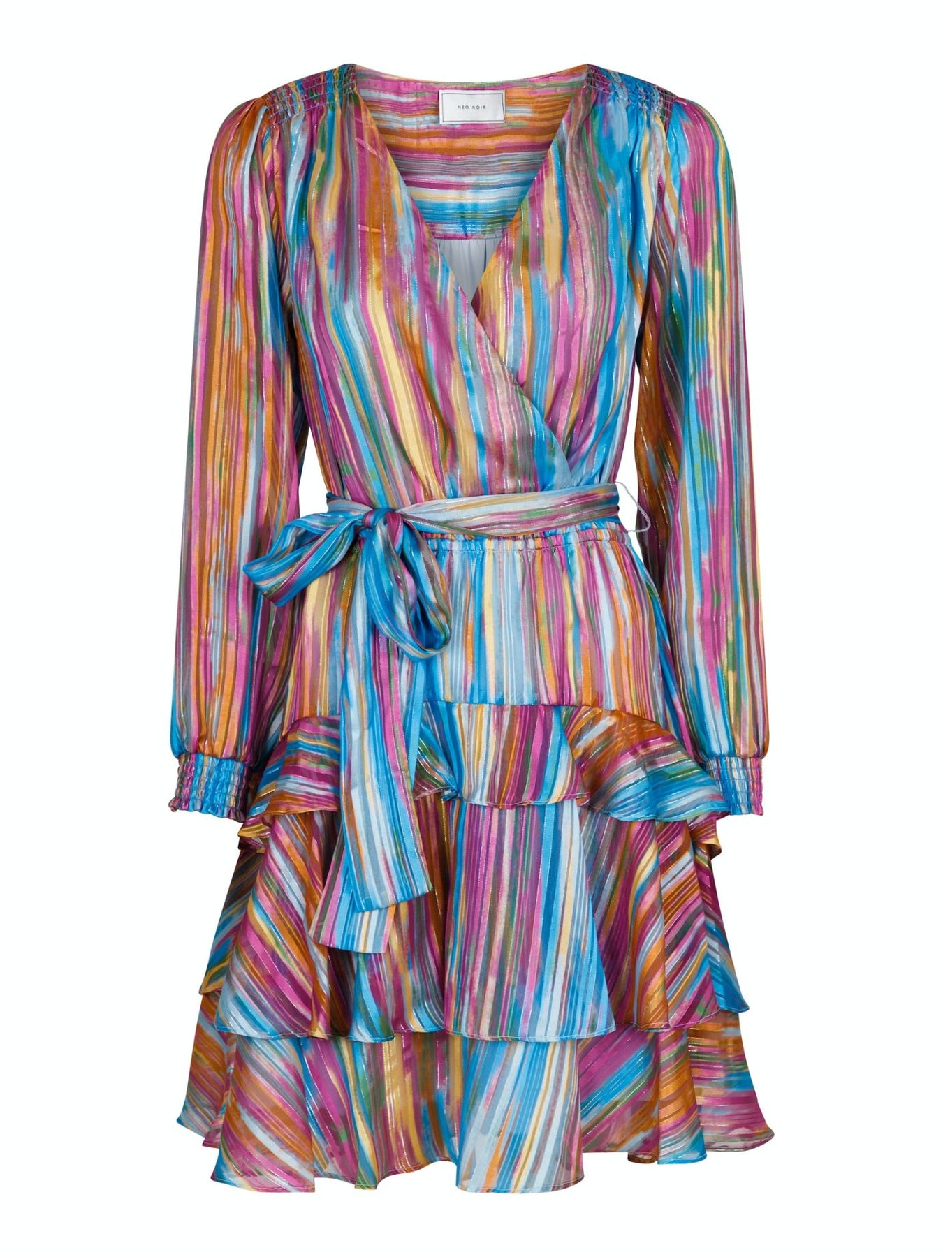 Dennie Blurred Stripe Dress - Pink