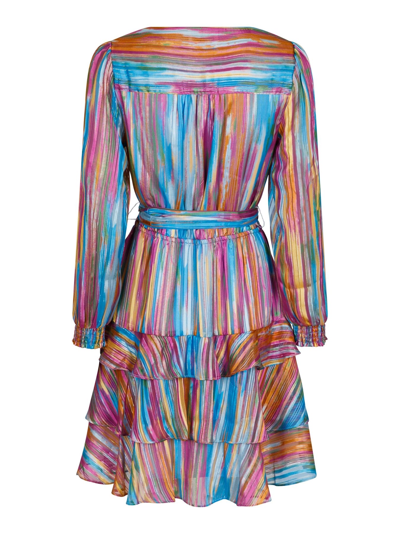 Dennie Blurred Stripe Dress - Pink