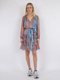 Dennie Blurred Stripe Dress - Pink