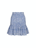 Cosy Stencil Flower Skirt - Dusty Blue