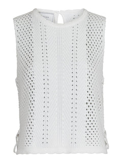 Aza Crochet Knit Top - Off White