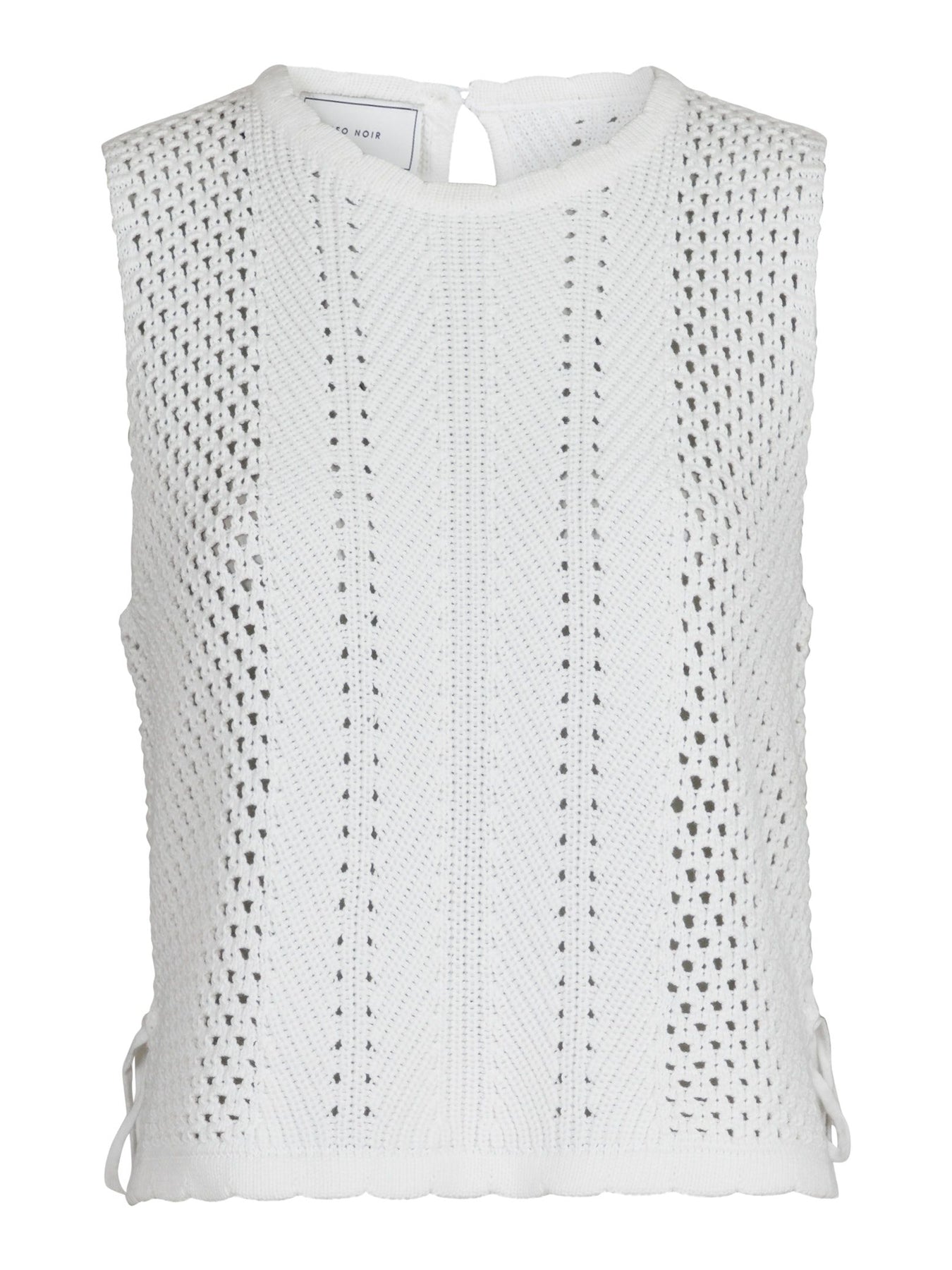 Aza Crochet Knit Top - Off White
