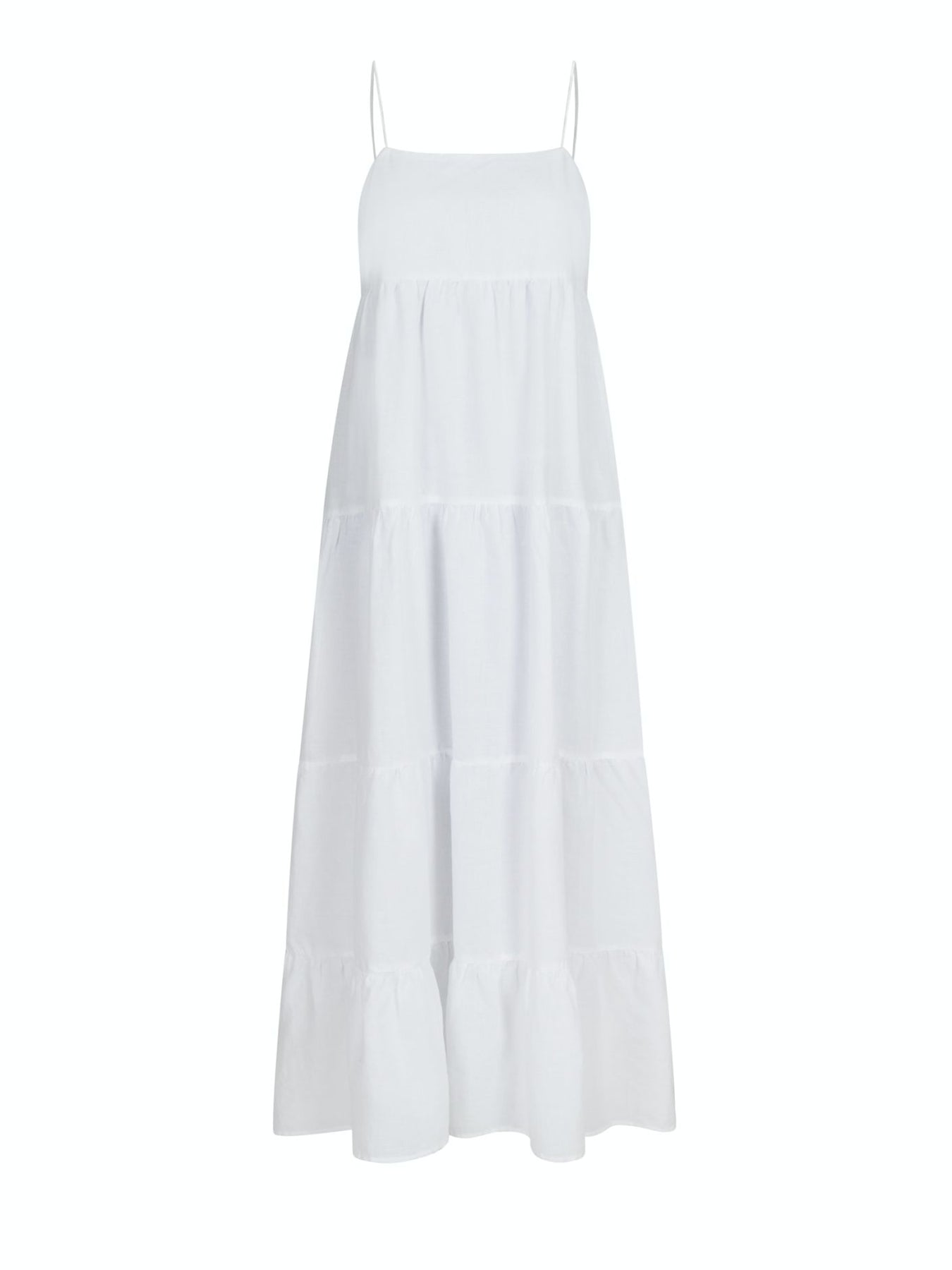 Haily Linen Dress - White